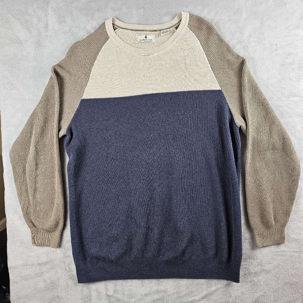 Southern Pines Pullover Long Sleeve Sweater Cotton Mens Size XXL / 2XL